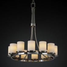  FSN-8763-10-OPAL-MBLK - Dakota 12-Light Ring Chandelier (Tall)