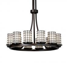  WGL-8763-10-GRCB-MBLK - Dakota 12-Light Ring Chandelier (Tall)