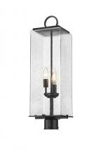  592PHBR-BK - 3 Light Outdoor Post Mount Fixture