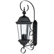  9723BK - 3 Light Outdoor Wall Lantern