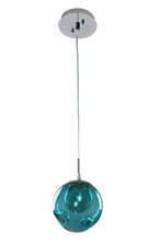  309510CH/AQUA - Meteor 1 Light Mini Pendant