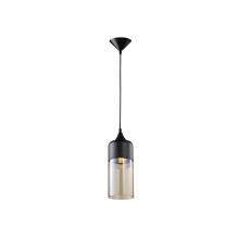  HF9112-BK/BZ - Robertson Blvd. 1 Light Black / Bronze Pendant