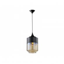  HF9114-BK/BZ - Robertson Blvd. 1 Light Black / Bronze Pendant