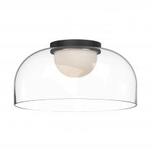  FM52512-BK/CL - Cedar 12-in Black/Clear LED Flush Mount