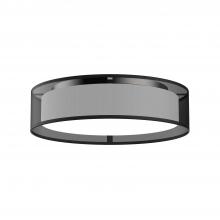  FM7916-BOR-5CCT - Dalton 16-in Black Organza LED Flush Mount