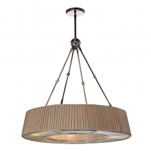  CD10105-8-PN - 8-Light 31" Pleated Fabric Shade Chandelier