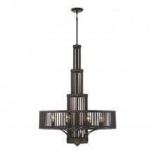  CD10127-8-ORB - 8-Light 36" Multi Drum Chandelier