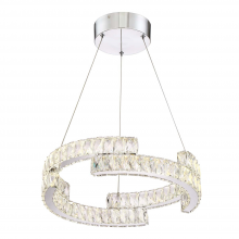  CD10192-LED-CH - LED 20" 4000K Segmental Crystal Ring Chandelier