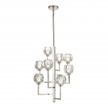  CD10306-8-PN - 8-Light 20" Vertical Polished Nickel Crystal Chandelier