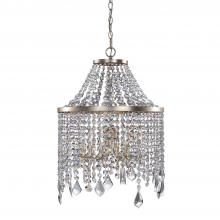  MC20010-6-SL-AG-V - 6-Light 19" Crystal Mini Chandelier