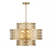  V6-L7-6103-4-322 - Mannheim 4-Light Pendant in Warm Brass