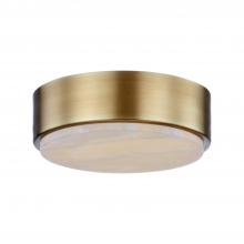  FM325108VBAR - Blanco 8-in Vintage Brass/Alabaster LED Flush Mount