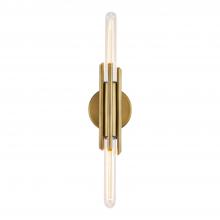  WV335811VB - Torres 11-in Vintage Brass 2 Lights Wall/Vanity