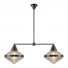  LP348241UBPG - Willard 41-in Urban Bronze/Prismatic Glass 2 Lights Linear Pendant