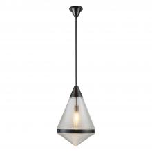  PD348022UBPG - Willard 22-in Urban Bronze/Prismatic Glass 1 Light Pendant