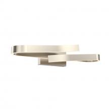  VRB24-CC-SN - Curled rectangular vanity wall sconce