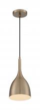  60/7076 - Bellcap - 1 Light Pendant with- Burnished Brass Finish