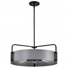  60/7854 - Altos 5 Light Large Pendant; Gray and Matte Black Finish