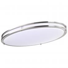  62/1641 - Glamour LED 32 inch; Oval Flush Mount Fixture; Brushed Nickel Finish; CCT Selectable 3K/4K/5K