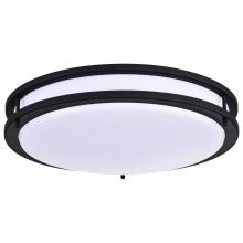  62/1737 - Glamour LED 17 inch; Flush Mount Fixture; Black Finish; CCT Selectable 3K/4K/5K