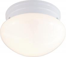  SF77/062 - 2 Light - 10" Flush with White Glass - White Finish