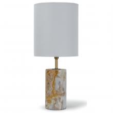  13-1138 - Regina Andrew Jade and Brass Mini Cylinder Lamp