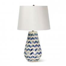  13-1463BL - Regina Andrew Cassia Chevron Table Lamp (Blue)