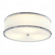  5665-PN-WG - Prism 16.75'' Wide 3-Light Flush Mount - Polished Nickel