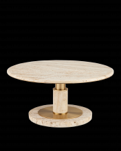  4000-0184 - Miles Travertine Cocktail Table