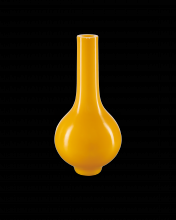  1200-0683 - Yellow Peking Long Neck Vase